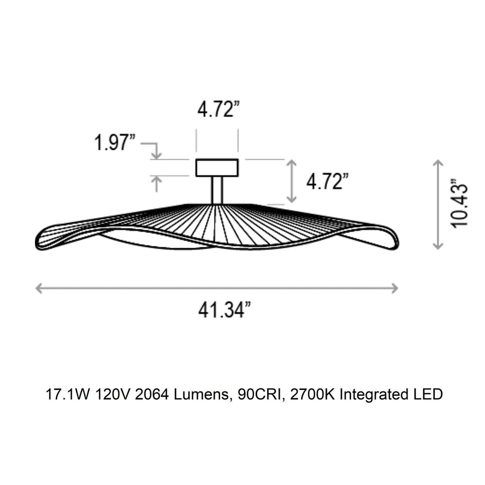 Mediterrania Outdoor LED Semi Flush Mount