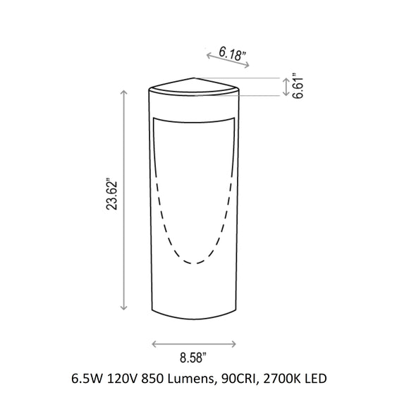 Moai Outdoor Bollard Light