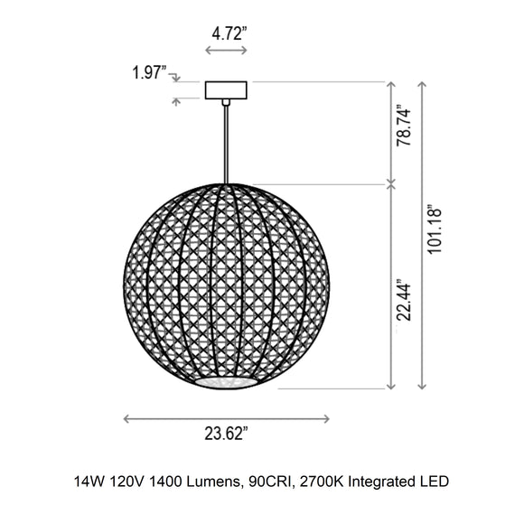Nans Sphere Outdoor LED Pendant Light