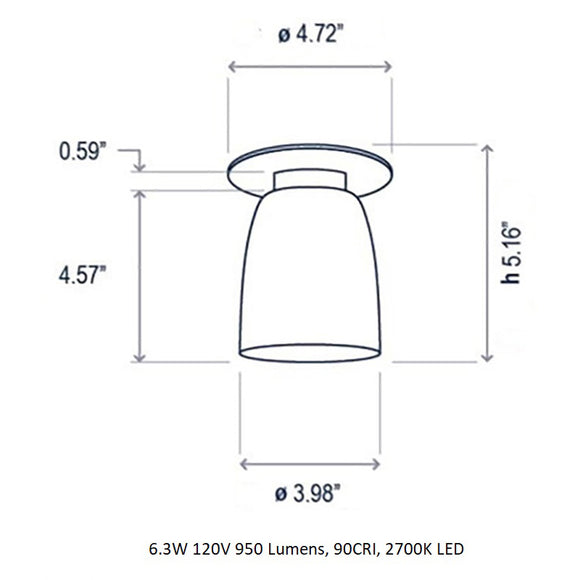 Bover Nut Outdoor Flush Mount 2Modern
