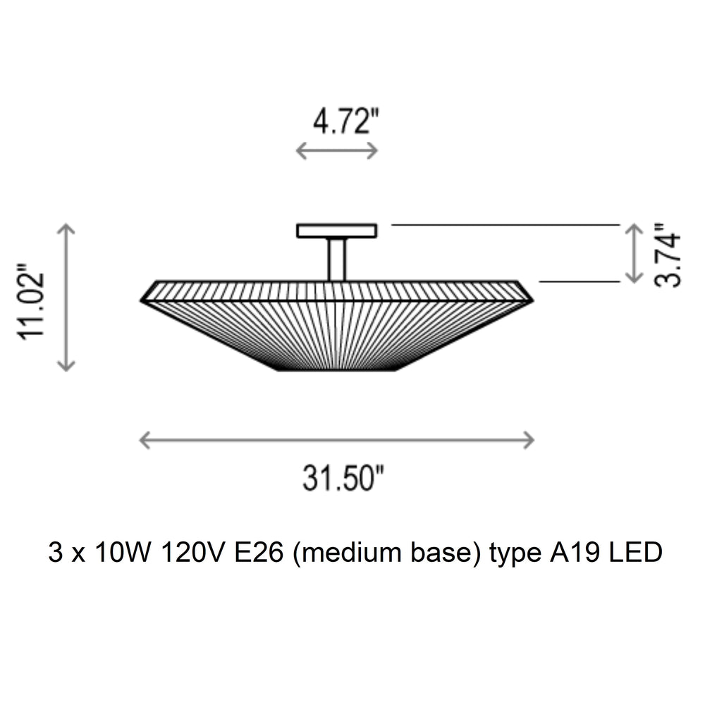 Siam 80 Flush Mount