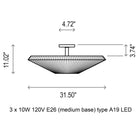 Siam 80 Flush Mount