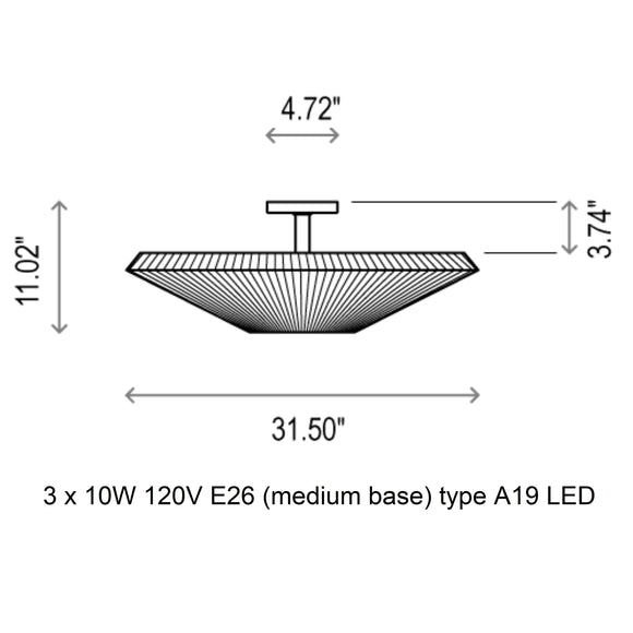 Siam 80 Flush Mount