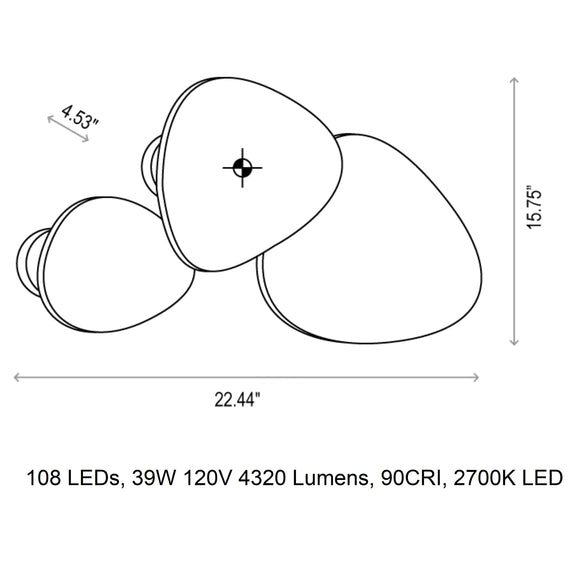 Tria Set of 3 Wall Light