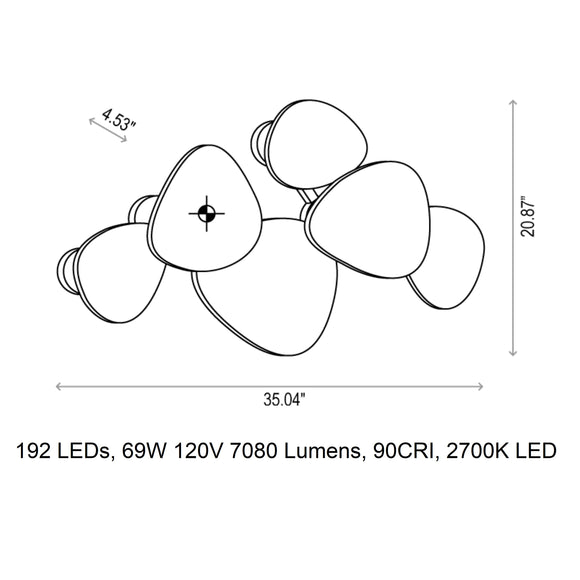 Tria Set of 6 Wall Light