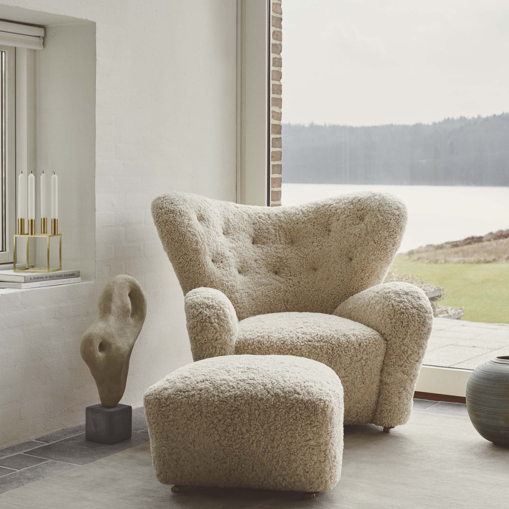 The Tired Man Lounge Chair with Footstool
