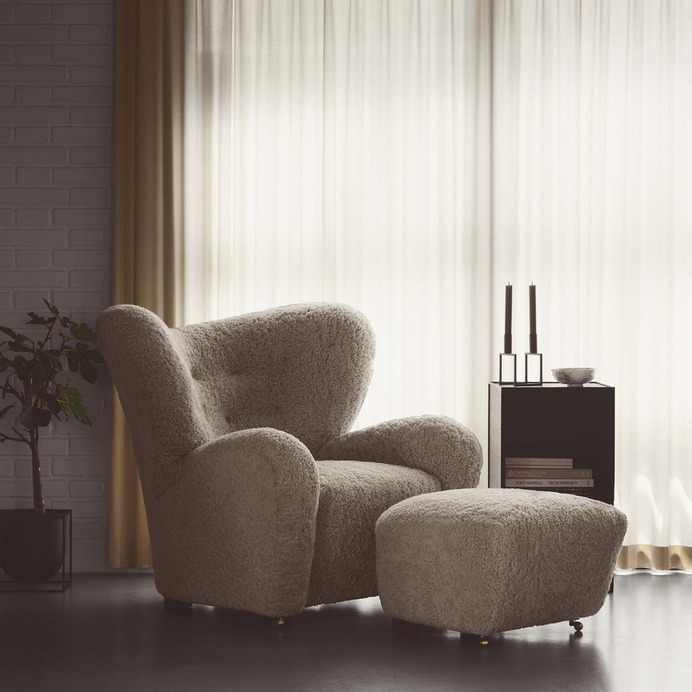 The Tired Man Lounge Chair with Footstool