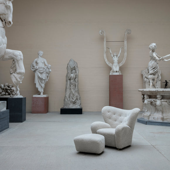 The Tired Man Lounge Chair with Footstool