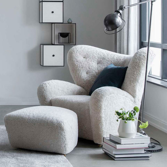 The Tired Man Lounge Chair with Footstool