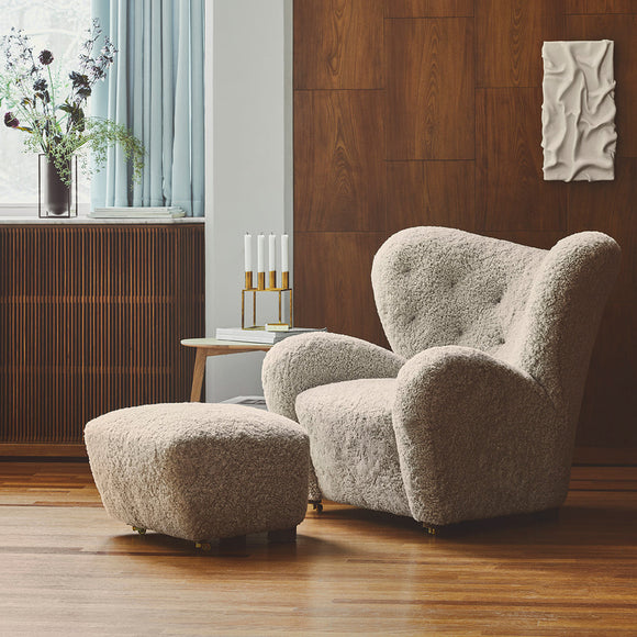 The Tired Man Lounge Chair with Footstool