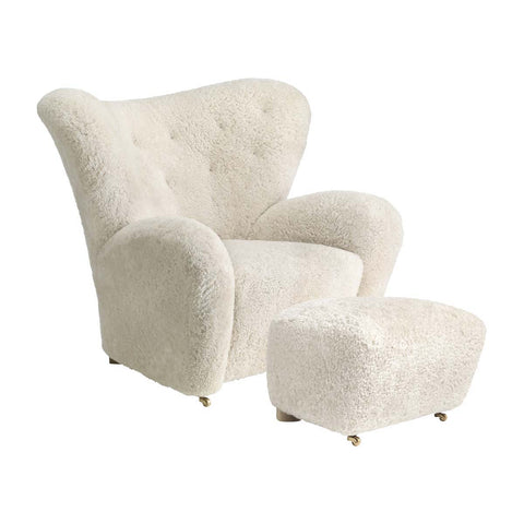 The Tired Man Lounge Chair with Footstool