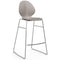 Basil Counter Stool  option P900 Matt Taupe Polypropylene-Polyethylene