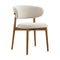 Oleandro Chair with Wood Base  option SLV Boucle Hemp / P201 Ash Walnut