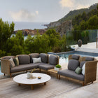 Arch Outdoor Corner Sofa with Low & High Backrest & Table