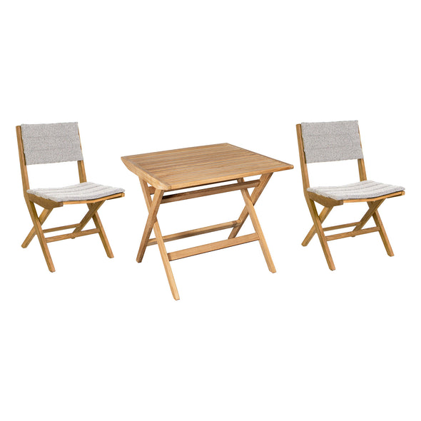 Flip Folding Outdoor Bistro Dining Set with Small Table