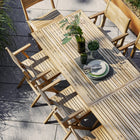Flip Folding Outdoor Dining Set with Large Table