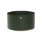 Grow Outdoor Round Planter  option Dark Green/Taupe Aluminum