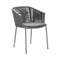 Moments Outdoor Stackable Armchair with Cushion  option Seat Pad Grey Cane Line Nate