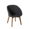 Peacock Outdoor Dining Chair  option Teak With Dark Grey Cane-Line Soft Rope