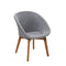 Peacock Outdoor Dining Chair  option Teak With Light Grey Cane-Line Soft Rope