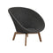 Peacock Outdoor Lounge Chair  option Dark Grey Cane-Line Soft Rope