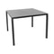 Pure Outdoor Square Dining Table  option Lava Grey Aluminum