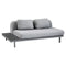 Space Outdoor 2-Seater Sofa with Side Table  option Fossil Black Ceramics