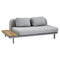 Space Outdoor 2-Seater Sofa with Side Table  option Teak