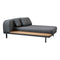 Space Outdoor Chaise Sofa with Side Table  option Grey Cane-Line Airtouch