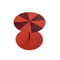 Gong Circus Side Table  option Coral Red/Brown Red