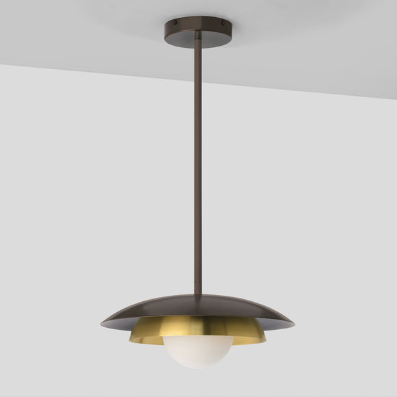 Carapace Pendant Light with Drop Rod