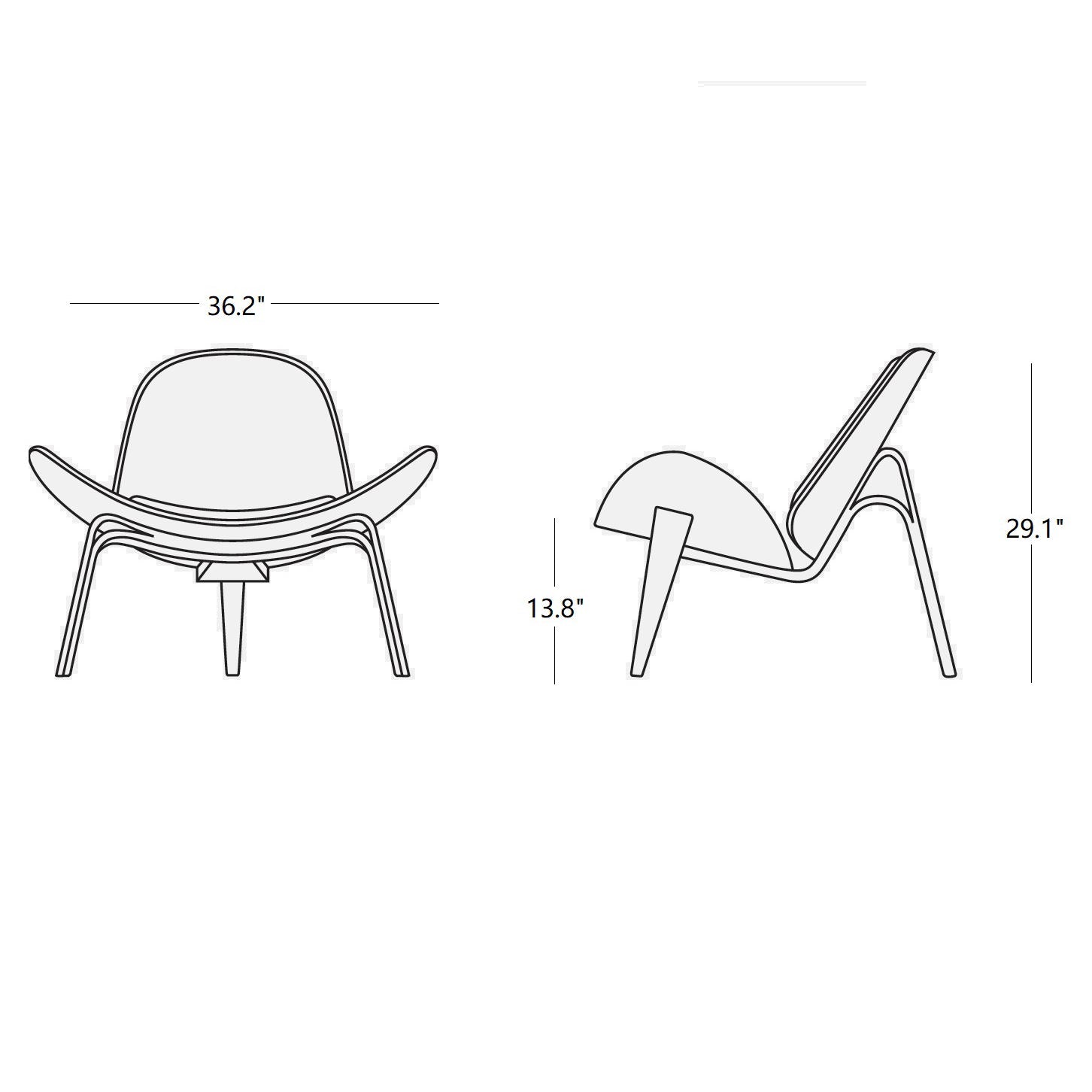 Carl Hansen and Son CH07 Shell Chair - 2Modern