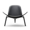 CH07 Shell Chair  option Oak / Painted Black with Thor 301