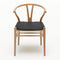 CH24 Wishbone Chair  option Chair with Loke 7150 Leather Cushion