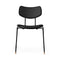 VLA26 Vega Upholstered Dining Chair  option Oak / Painted Black with Thor Leather 301