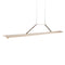 Penna LED Linear Pendant Light  option Brushed Brass / White Washed Oak