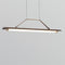 Penna LED Linear Pendant Light  option Distressed Brass / Dark Stained Walnut