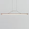Penna LED Linear Pendant Light  option Distressed Brass / Walnut