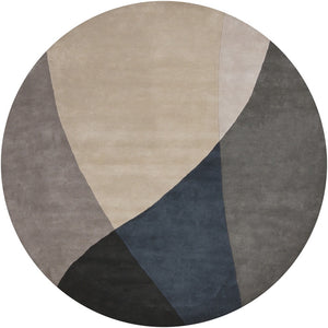 Bense - 3003 - Patterned Round Contemporary Area Rug