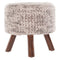 Ida - Handmade Contemporary Stool  option Beige Mix