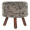 Ida - Handmade Contemporary Stool  option Grey Mix