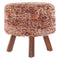 Ida - Handmade Contemporary Stool  option Rust Mix