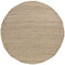 Saket Textured Round Reversible Jute Area Rug  option Natural Tan