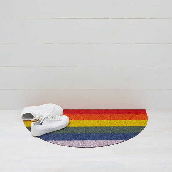 Rainbow Stripe Indoor/Outdoor Shag Apartment Floormat
