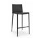 Boheme Counter Height Stool  option P15 Matte Black Metal/ 315 Black Regenerated Leather