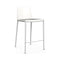 Boheme Counter Height Stool  option P94 Matte optic White Metal/ 474 Optic White Regenerated Leather