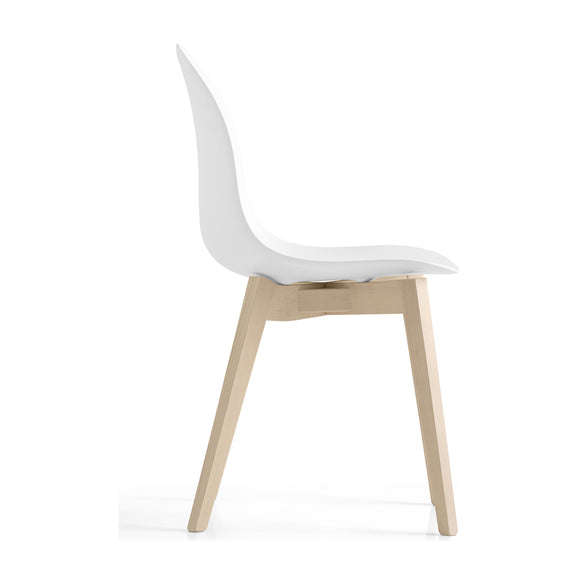 Connubia Academy Chair - 4 Leg Solid Wood Base - 2Modern