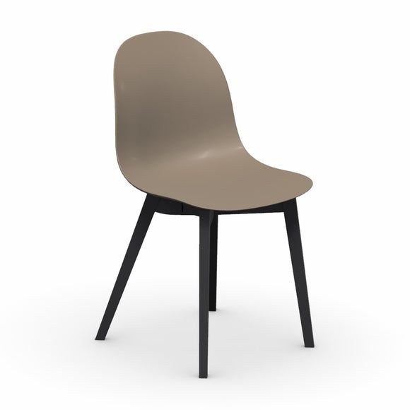 Connubia Academy Wood Base Leg 4 Solid Chair 2Modern - 