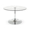 Planet Dining Table  option P77 Chromed / GTR Transparent