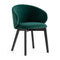 Tuka Wood Armchair  option Forest Green Mat